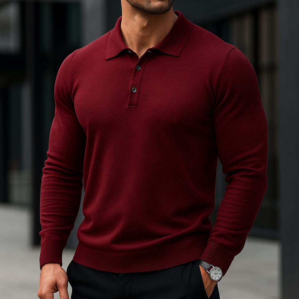 Kacob | Men's Polo Collar Winter Jumper
