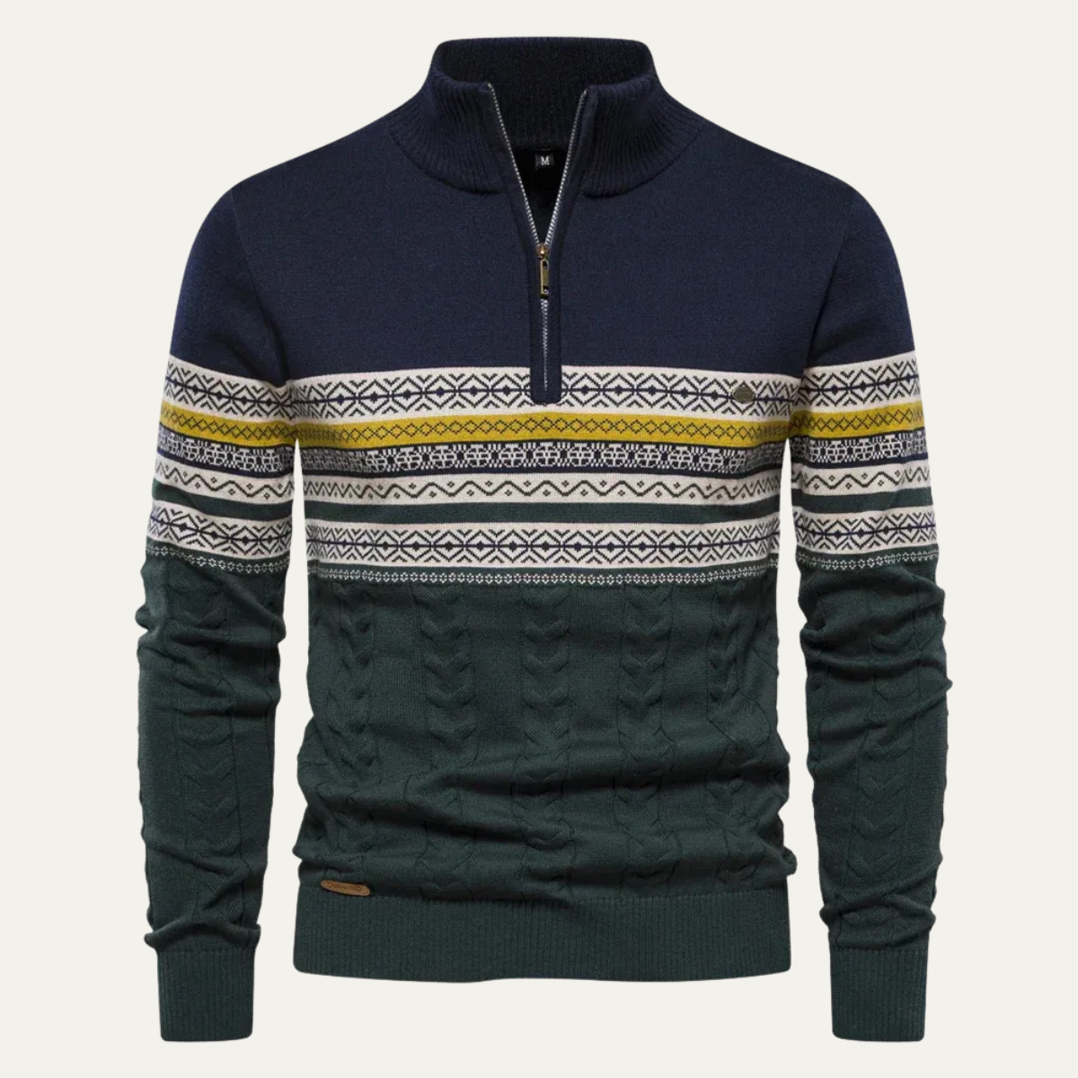 Kacob | Men's Quarter-Zip Tailored Cardigan