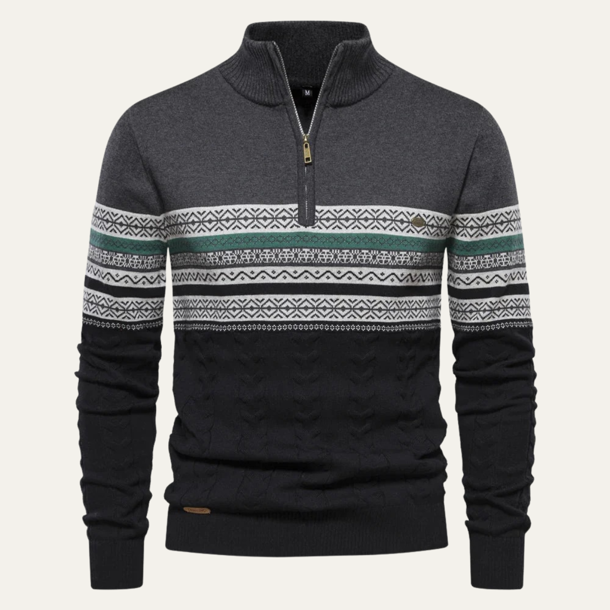 Kacob | Men's Quarter-Zip Tailored Cardigan
