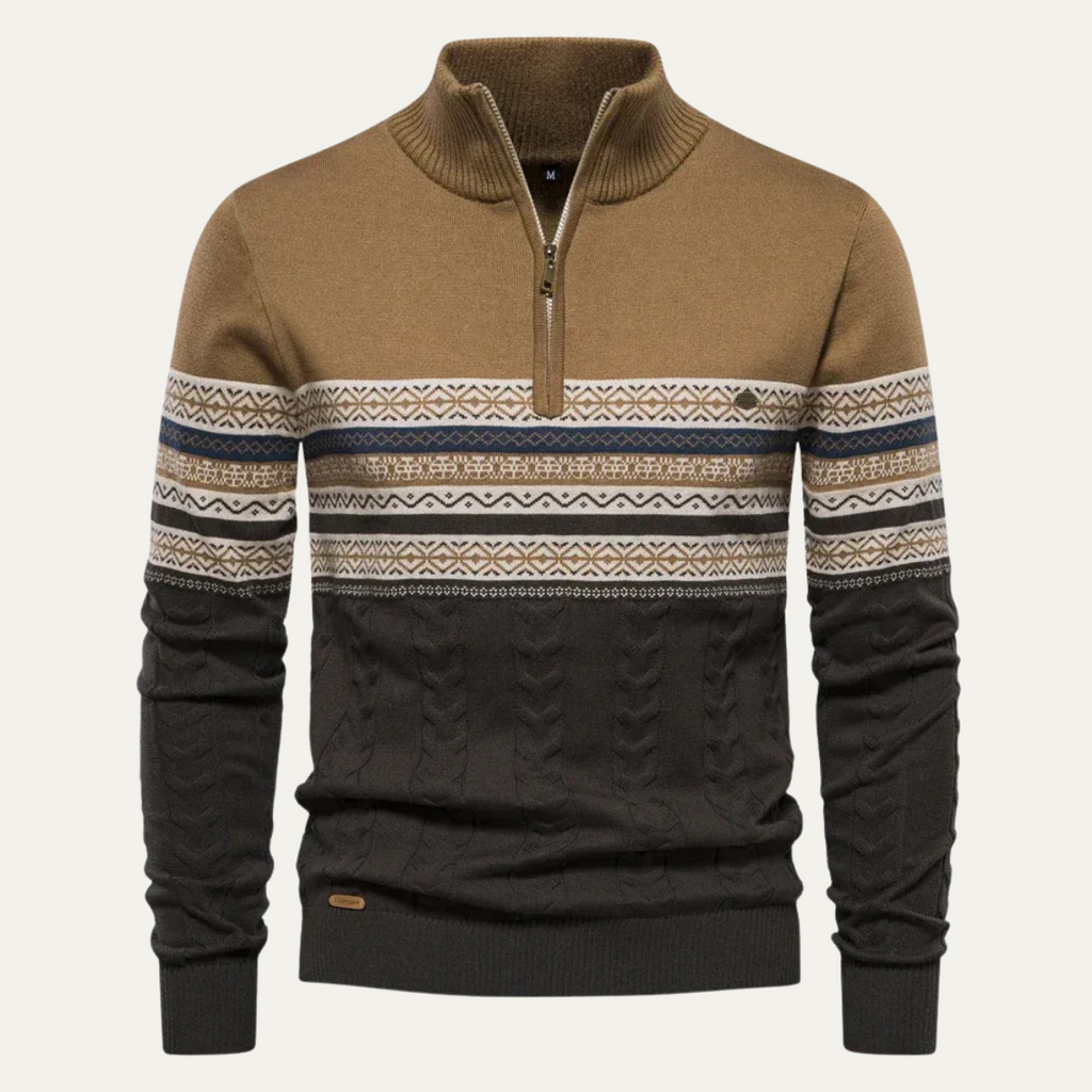 Kacob | Men's Quarter-Zip Tailored Cardigan