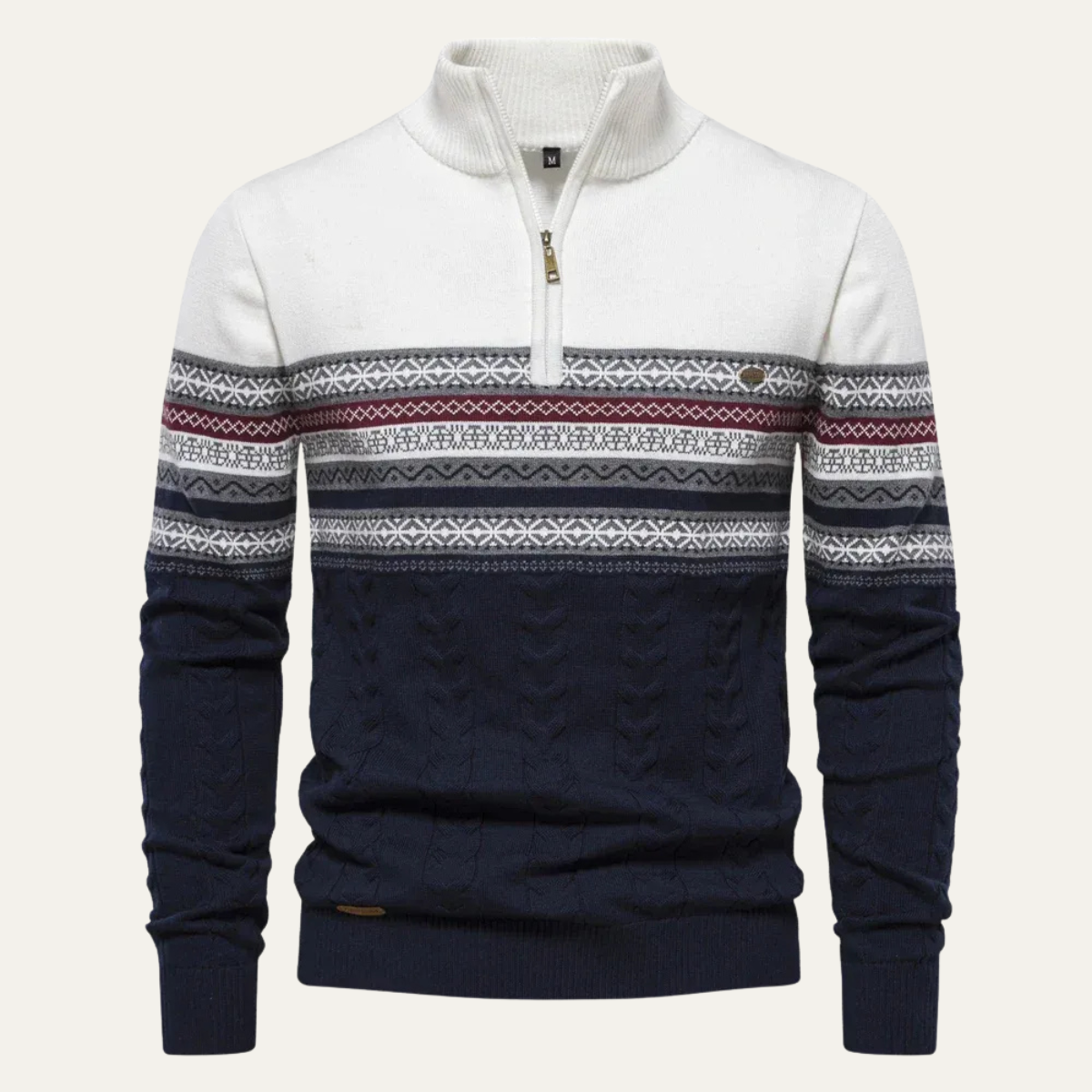 Kacob | Men's Quarter-Zip Tailored Cardigan