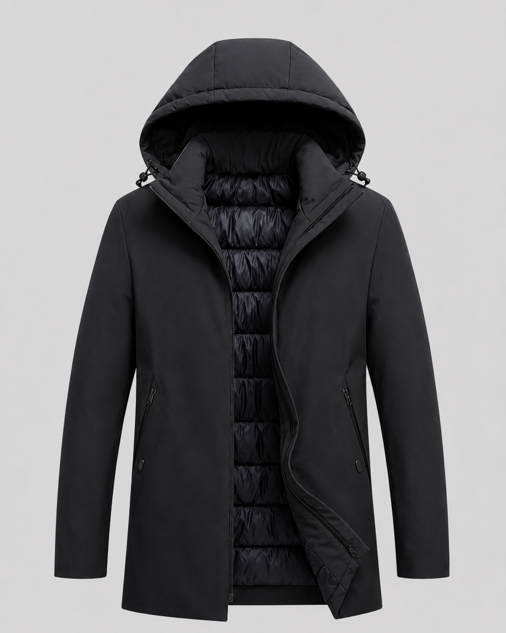 Kacob | Men's Quilted Lined Hooded Parka