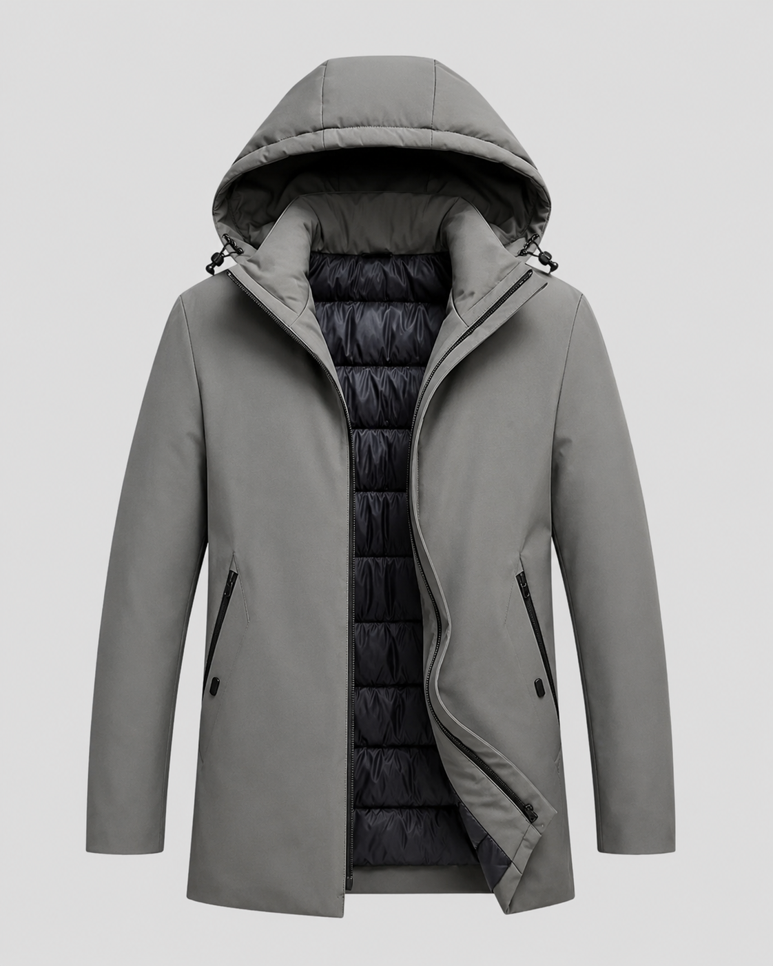 Kacob | Men's Quilted Lined Hooded Parka