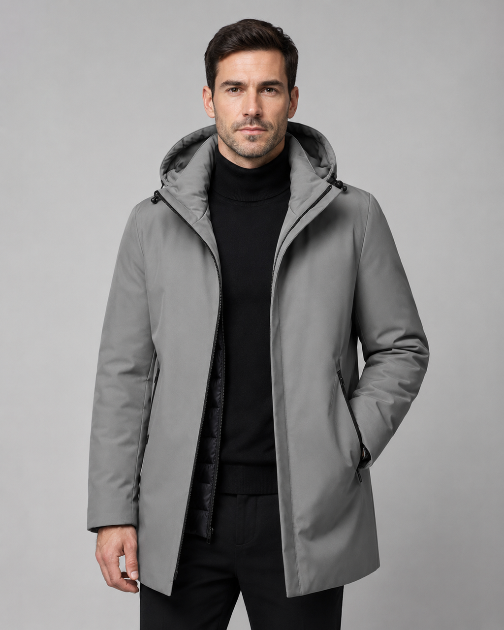 Kacob | Men's Quilted Lined Hooded Parka