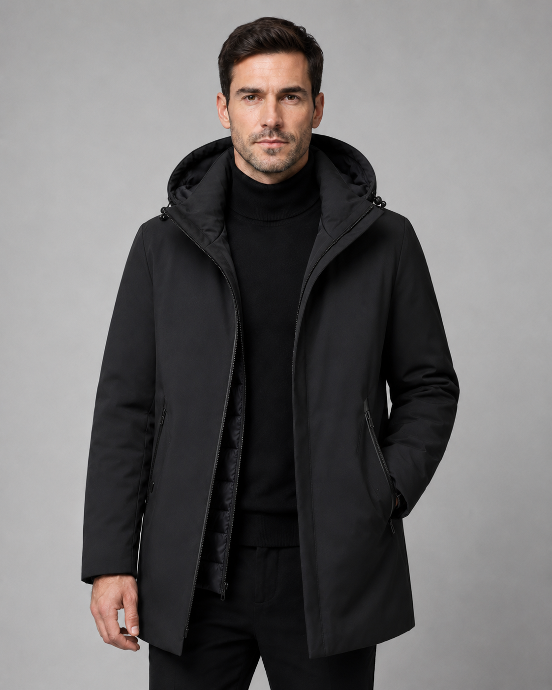 Kacob | Men's Quilted Lined Hooded Parka