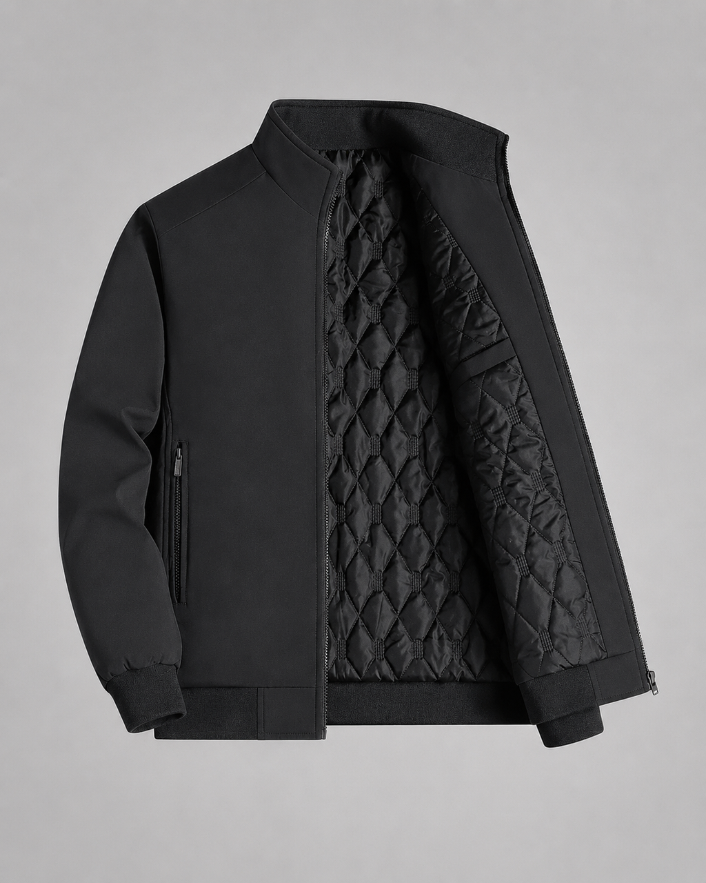 Kacob | Men's Quilted Stand Collar Jacket