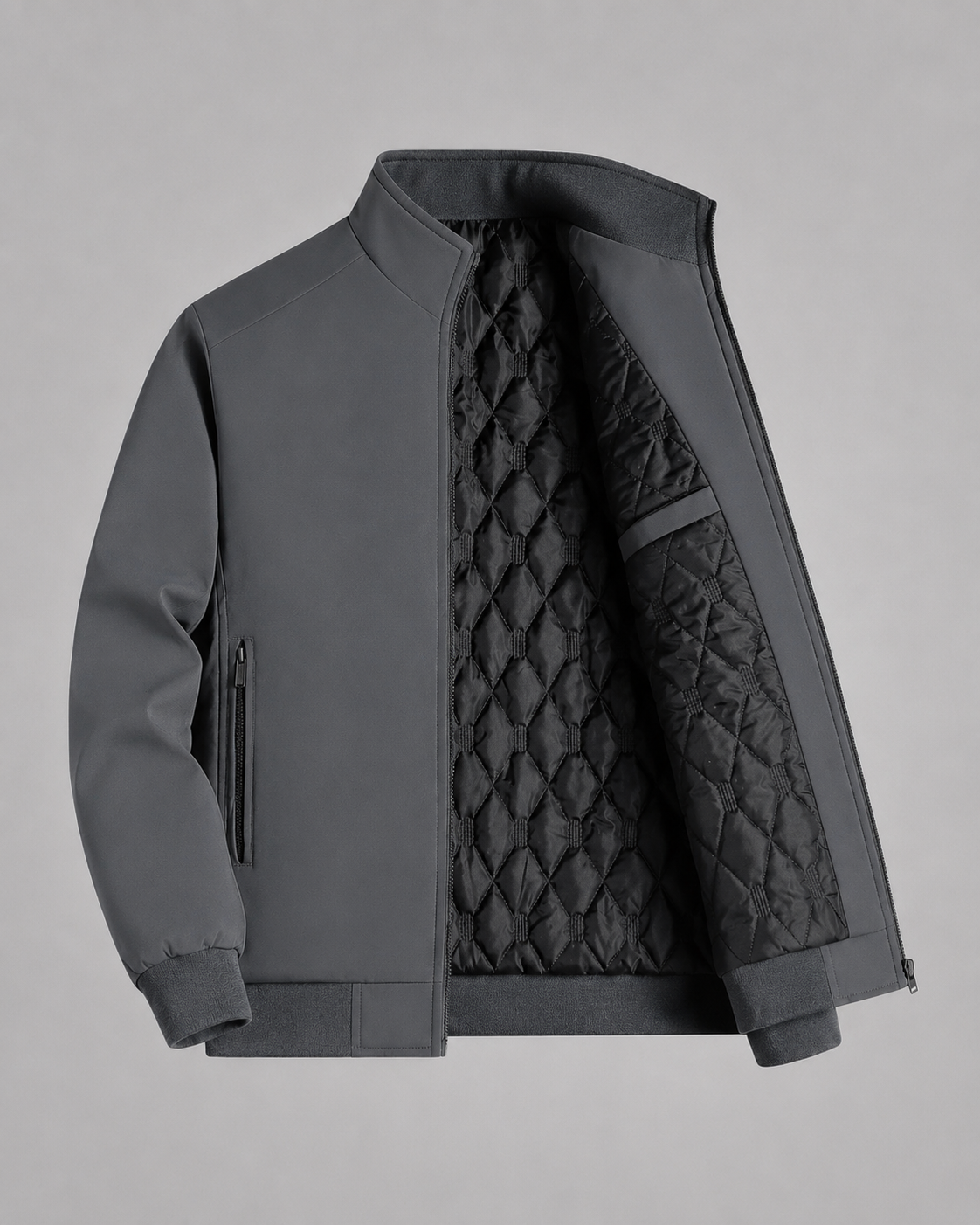 Kacob | Men's Quilted Stand Collar Jacket