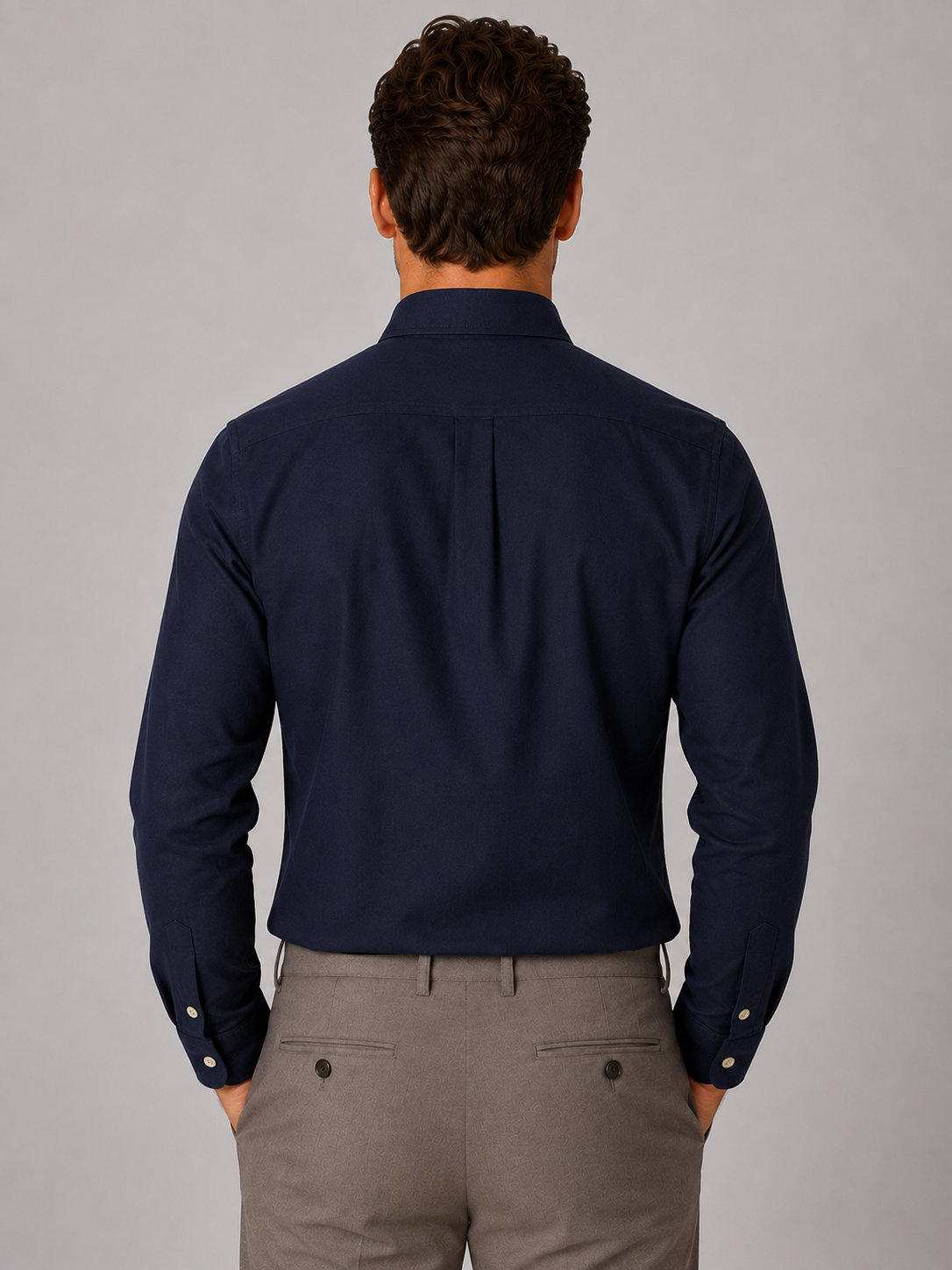 Kacob | Men's Regular Fit Long Sleeve Dress Shirt