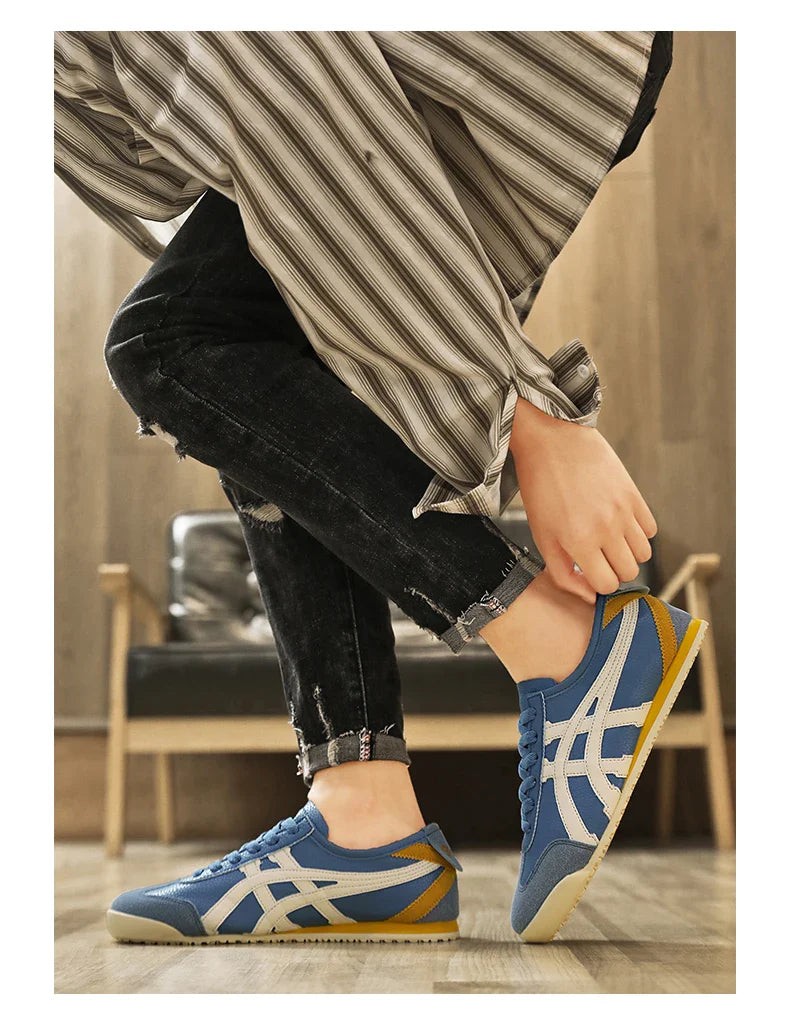 Men's Retro Runner Trainers with Contrast Stripes