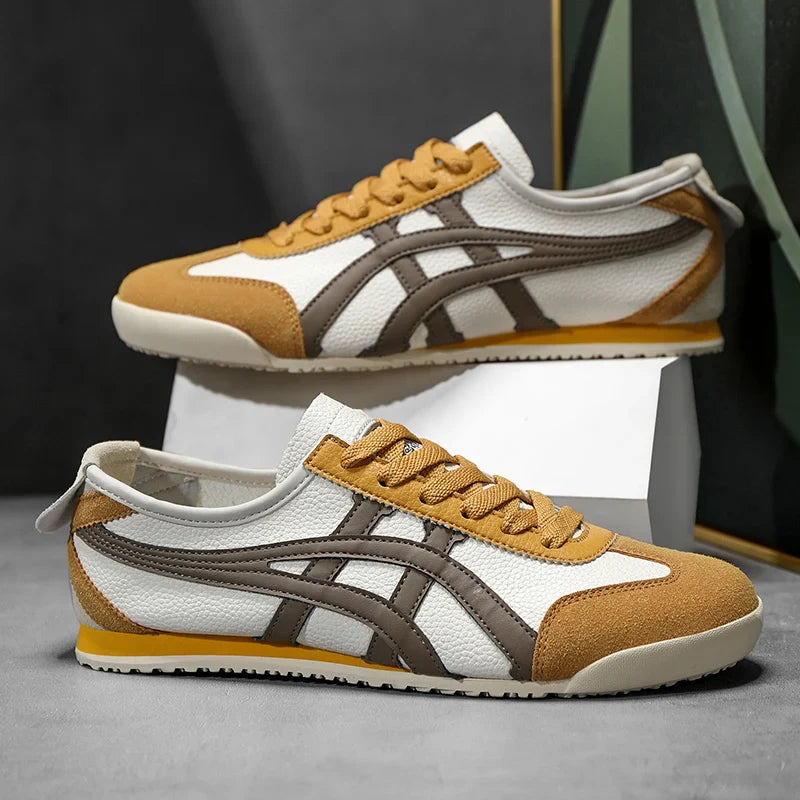 Men's Retro Runner Trainers with Contrast Stripes