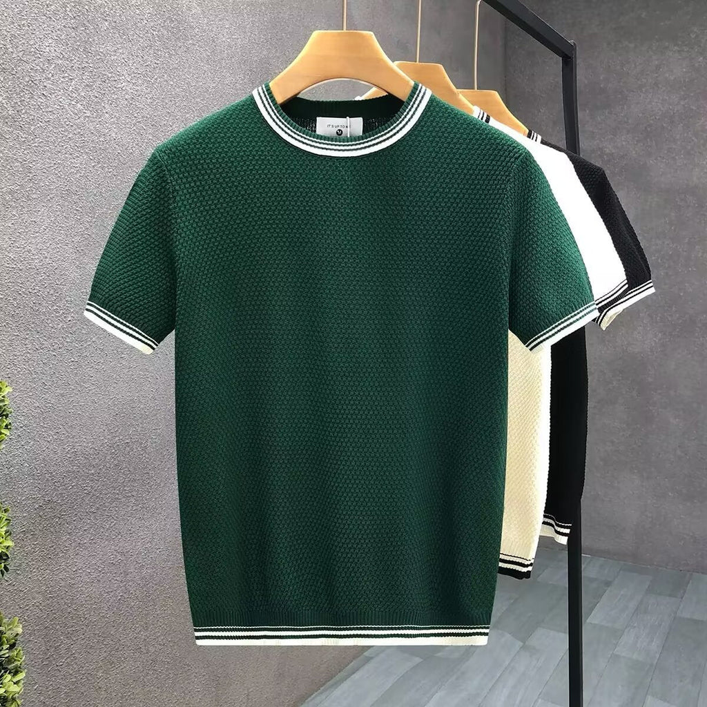 Kacob | Men's Ribbed Trim Crew Neck Jumper