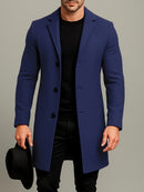 Kacob | Men's Single-Breasted Tailored Winter Trench Coat