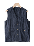 Kacob | Men's Sleeveless Button-Front Vest