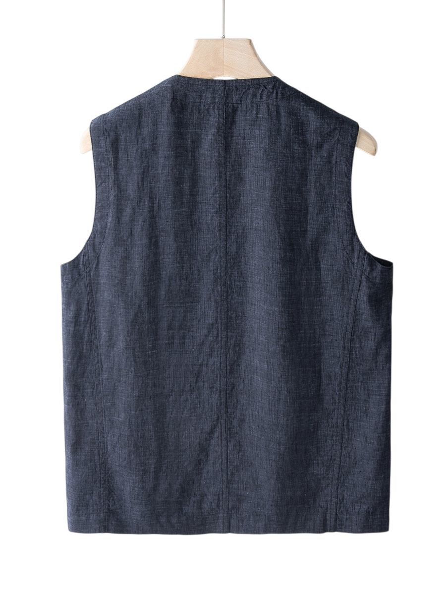 Kacob | Men's Sleeveless Button-Front Vest