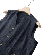 Kacob | Men's Sleeveless Button-Front Vest