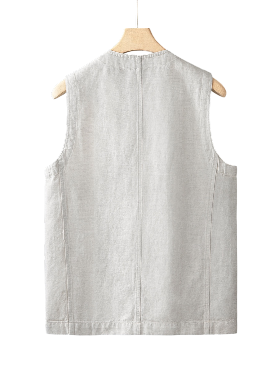 Kacob | Men's Sleeveless Button-Front Vest