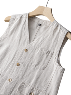 Kacob | Men's Sleeveless Button-Front Vest