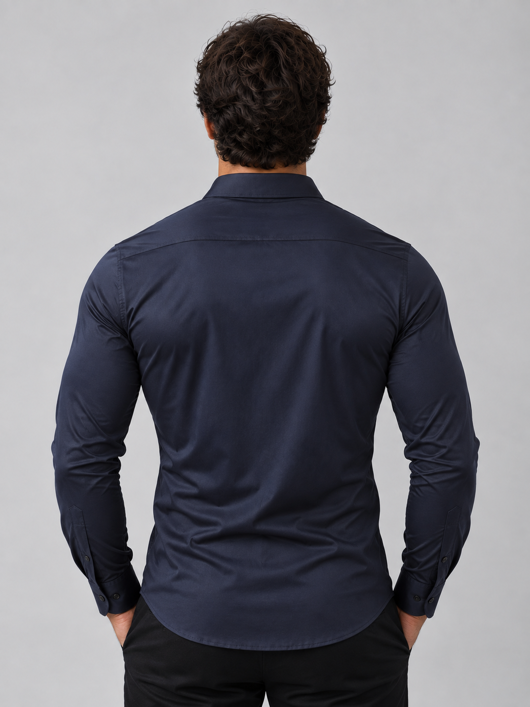 Men's Slim Fit Sheen Finish Stretch Shirt