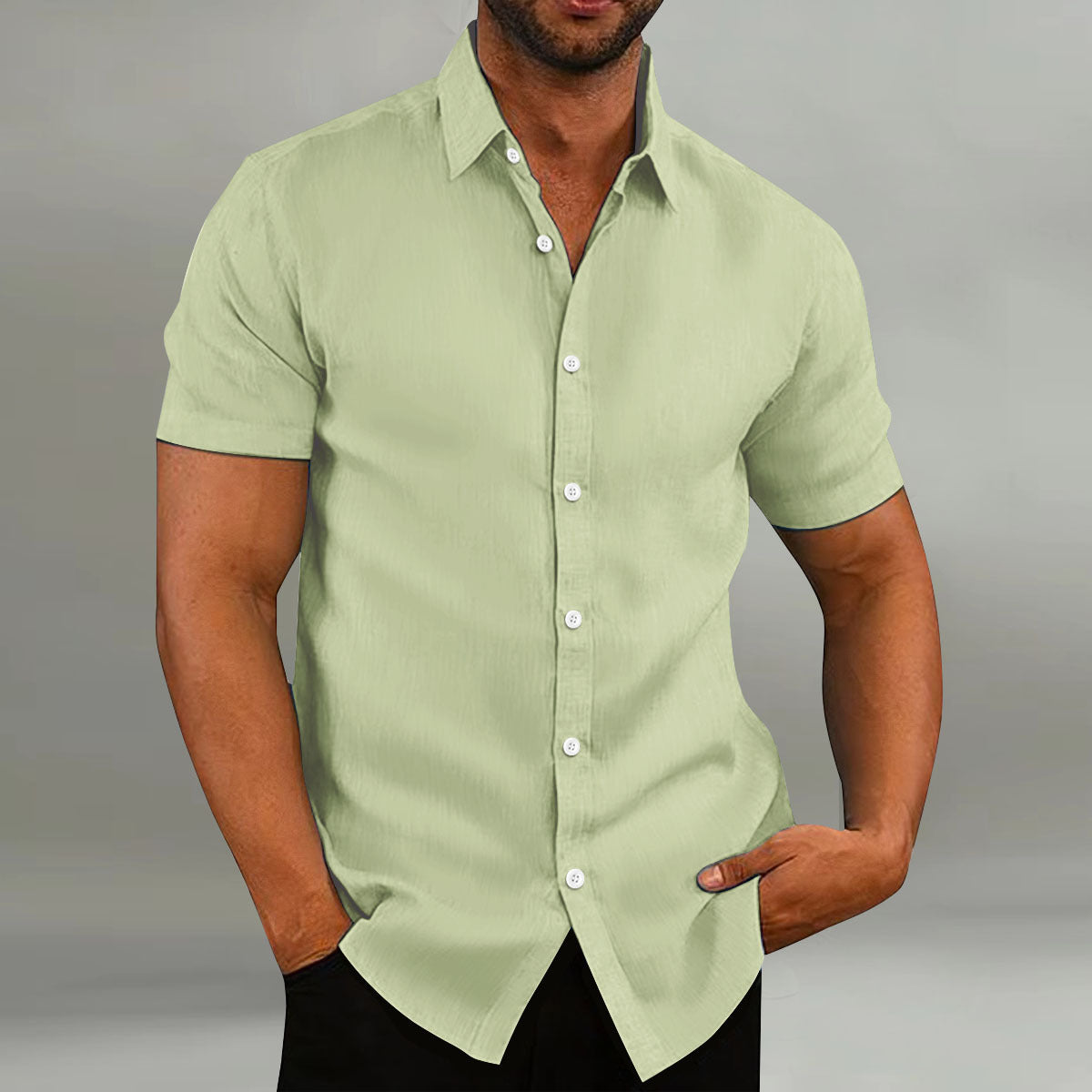 Kacob | Men's Slim Fit Short Sleeve Shirt