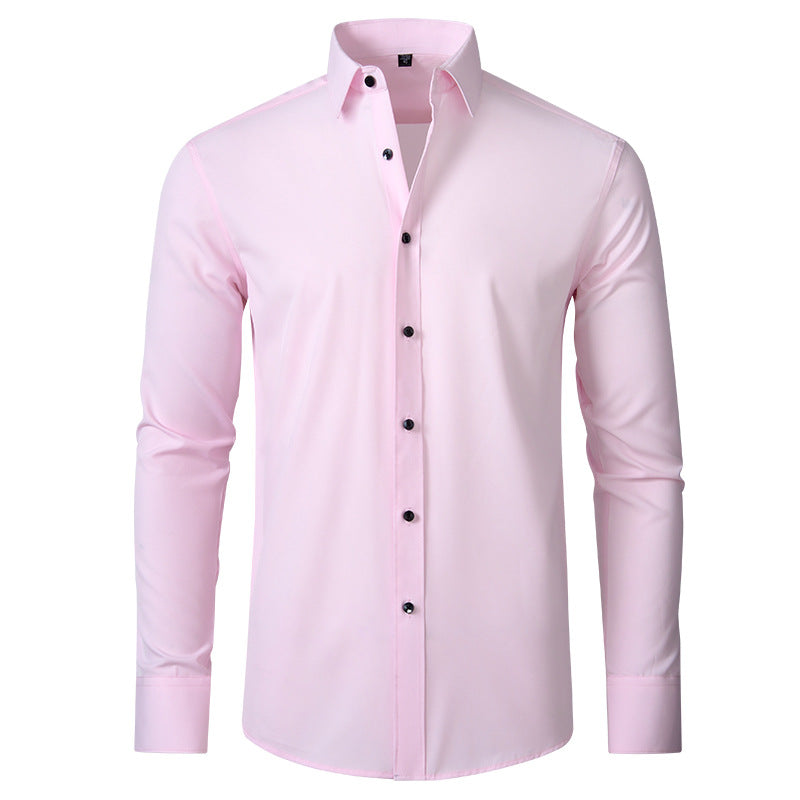 Men's Slim Fit Stretch Wide Collar Shirt