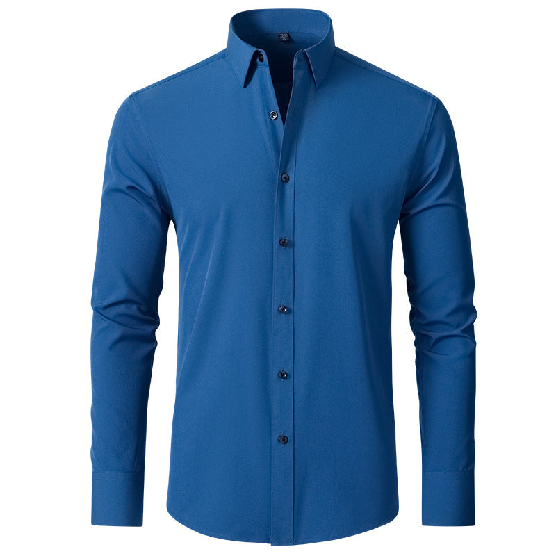 Men's Slim Fit Stretch Wide Collar Shirt