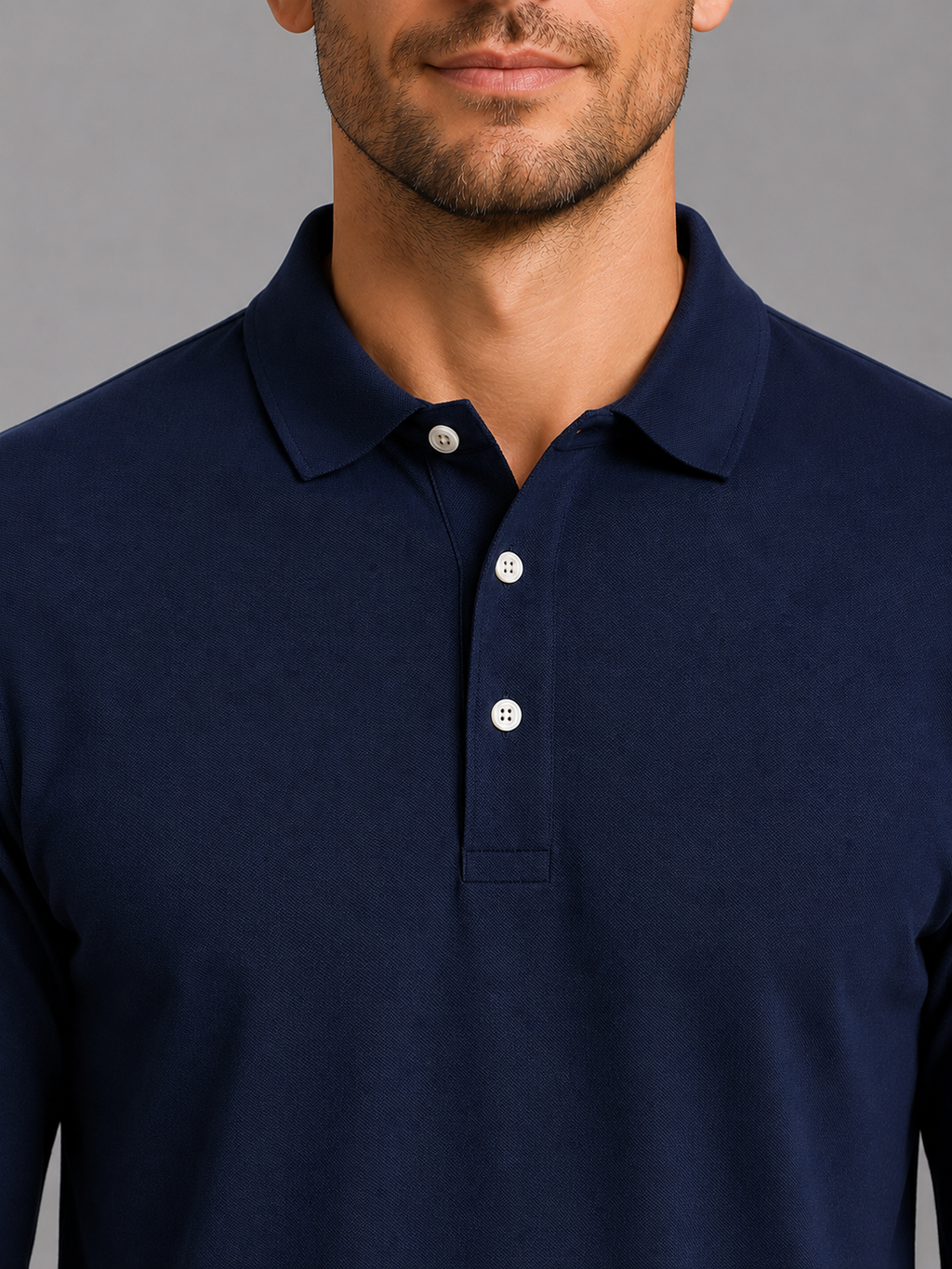Kacob | Men's Smart Casual Long Sleeve Polo Shirt