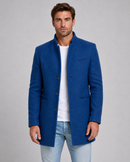 Kacob | Men's Stand Collar Wool-Blend Coat