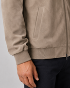 Kacob | Men's Suede-Look Bomber Jacket