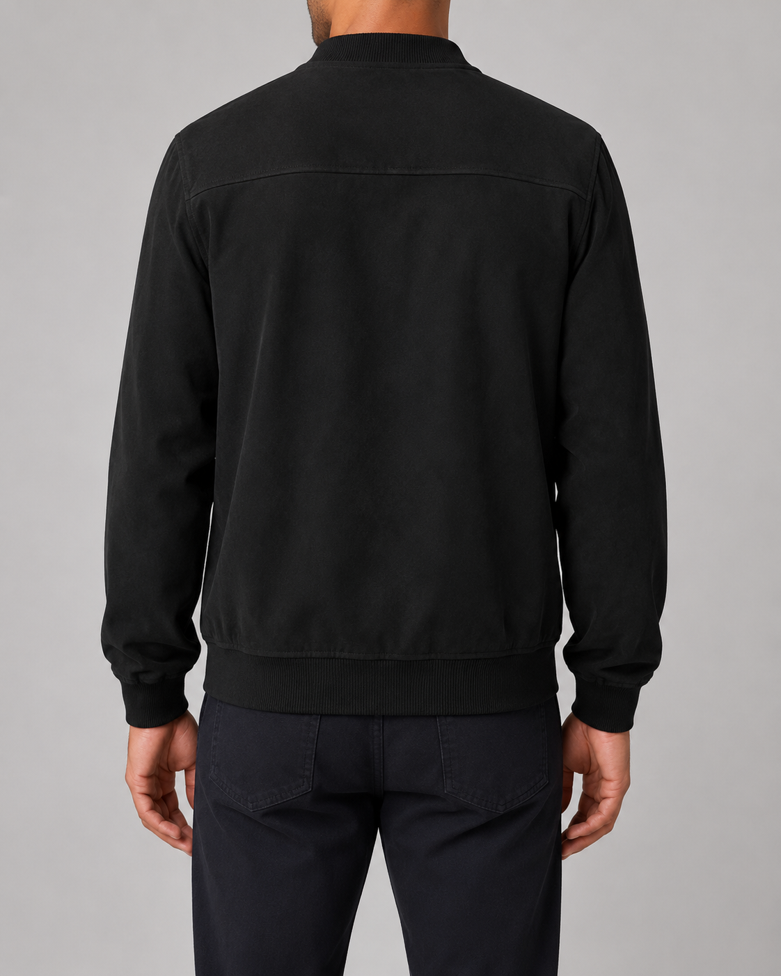 Kacob | Men's Suede-Look Bomber Jacket