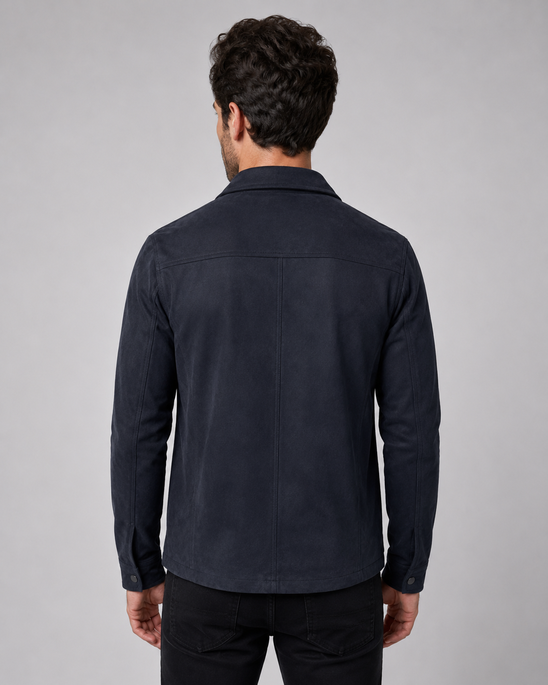 Kacob | Men's Suede-Look Overshirt Jacket