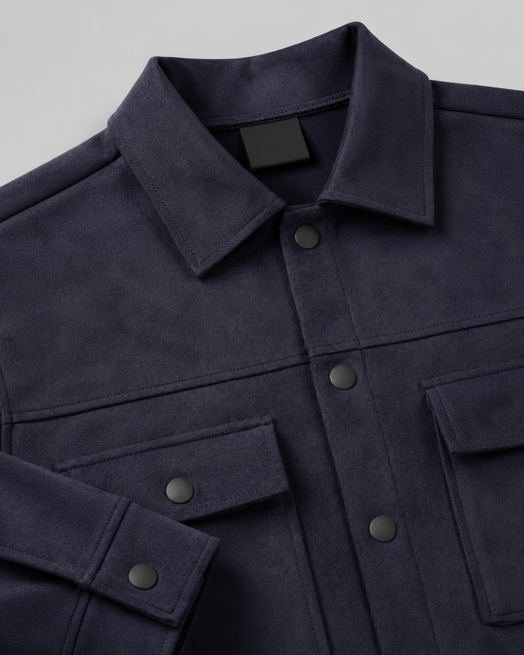Kacob | Men's Suede-Look Overshirt Jacket