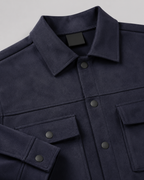 Kacob | Men's Suede-Look Overshirt Jacket
