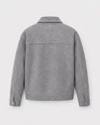 Kacob | Men's Suede-Look Utility Zip Jacket