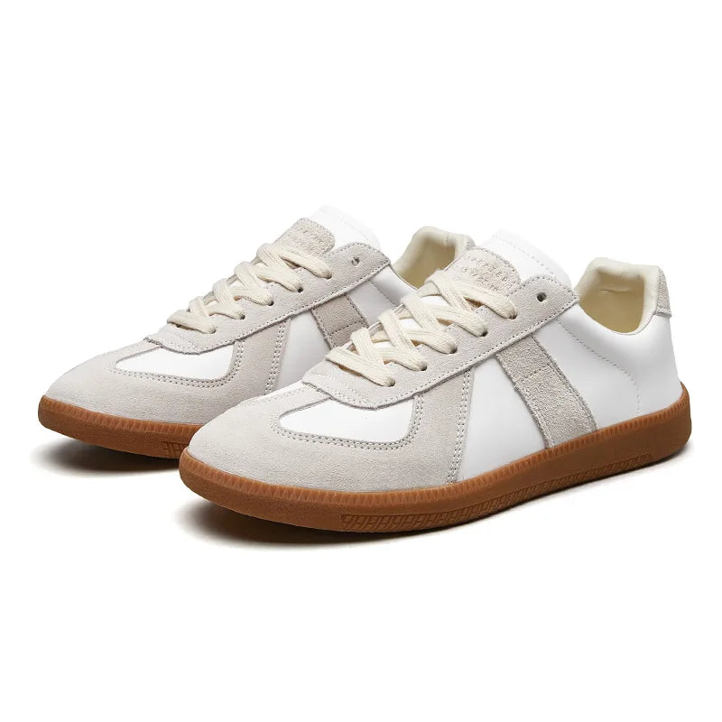 Men's Suede Panel Gum Sole Lace-Up Trainers