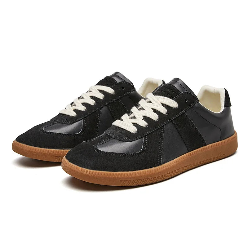 Men's Suede Panel Gum Sole Lace-Up Trainers