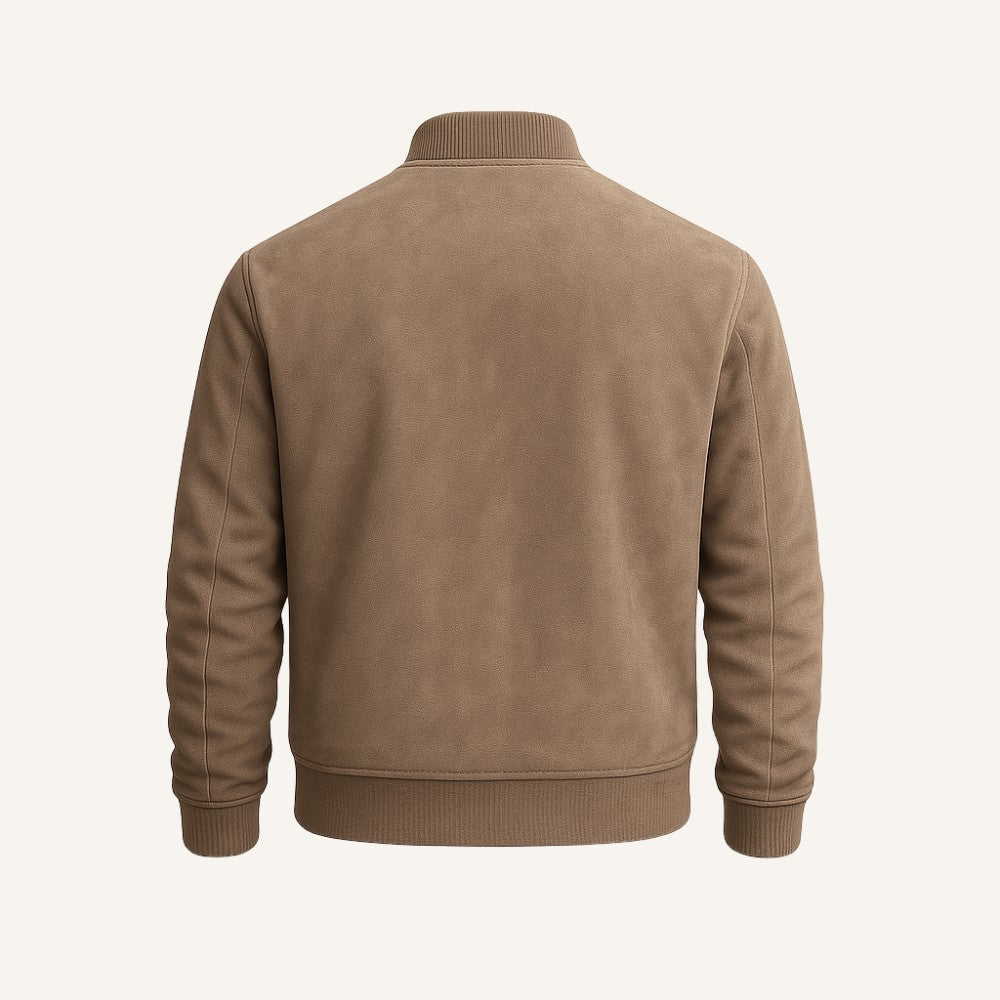 Kacob | Men's Suede Zip Tailored Jacket