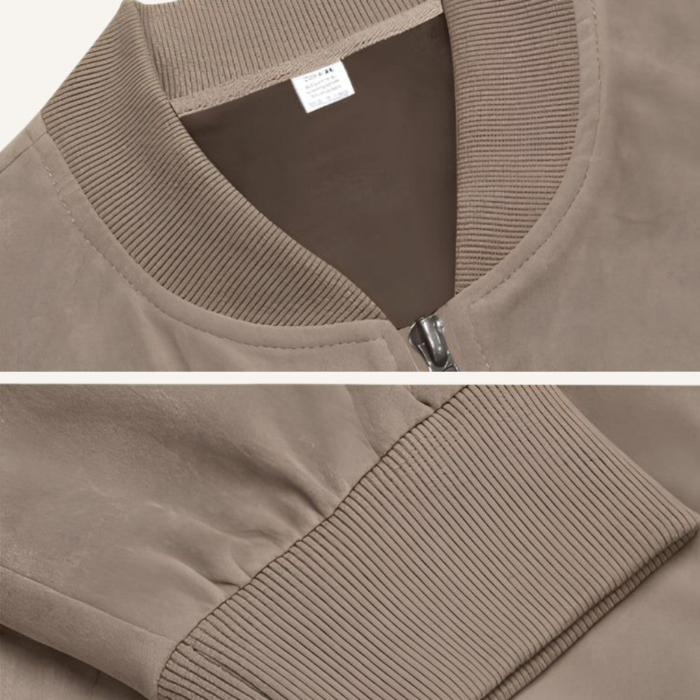 Kacob | Men's Suede Zip Tailored Jacket