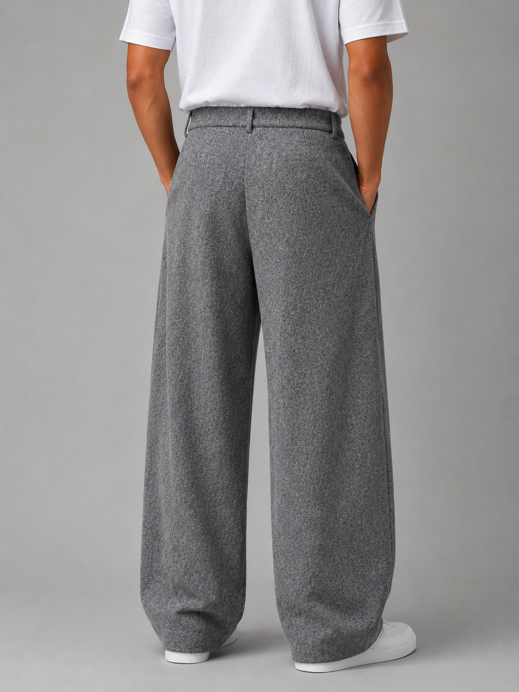Kacob | Men's Tailored Pleated Wide Leg Trousers