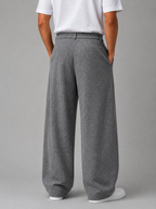 Kacob | Men's Tailored Pleated Wide Leg Trousers