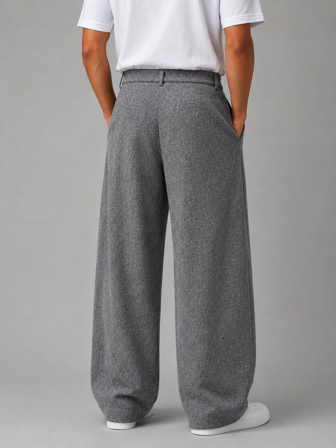 Kacob | Men's Tailored Pleated Wide Leg Trousers