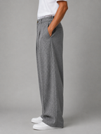Kacob | Men's Tailored Pleated Wide Leg Trousers