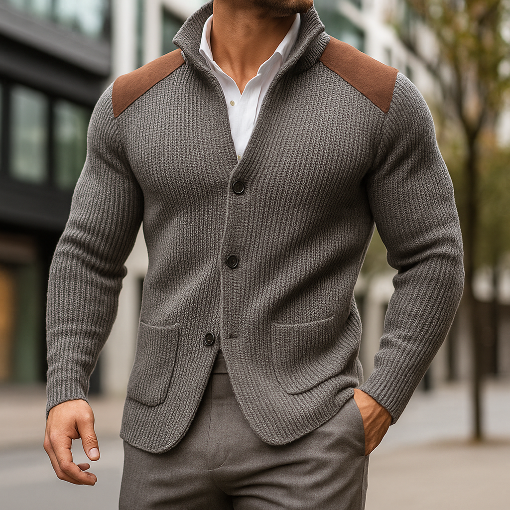 Kacob | Men's Tailored Winter Button Pocket Blazer