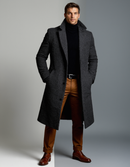 Kacob | Men's Tailored Winter Pocket Longline Coat