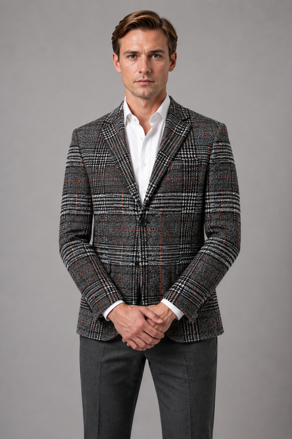 Kacob | Men's Textured Tailored Smart Casual Blazer