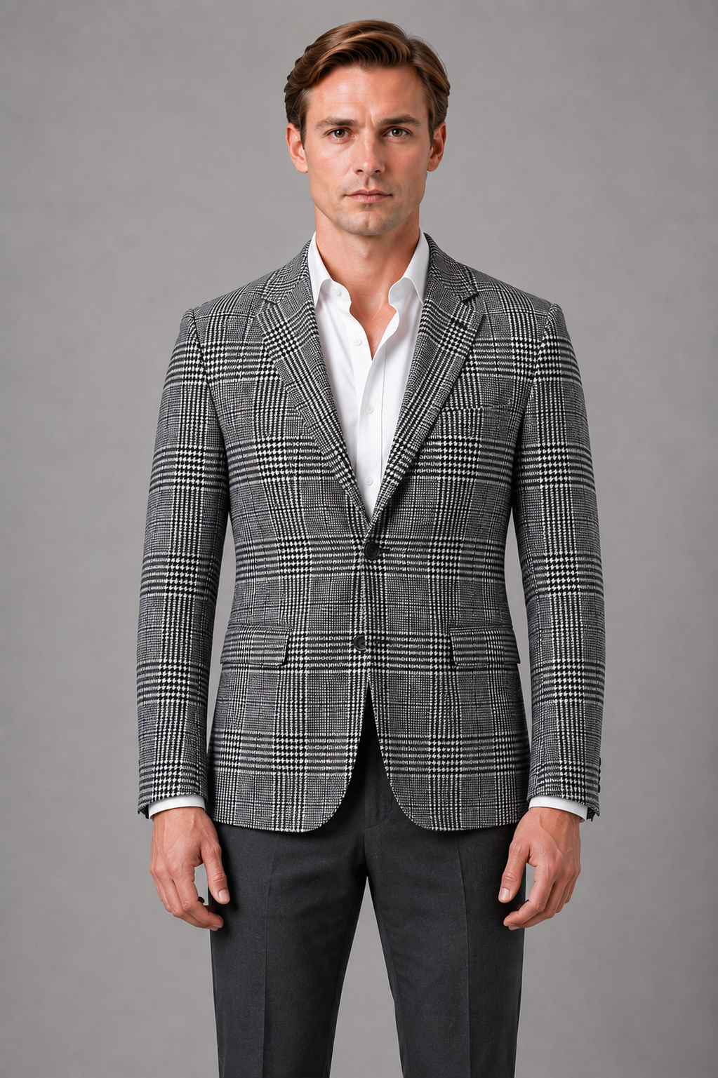 Kacob | Men's Textured Tailored Smart Casual Blazer
