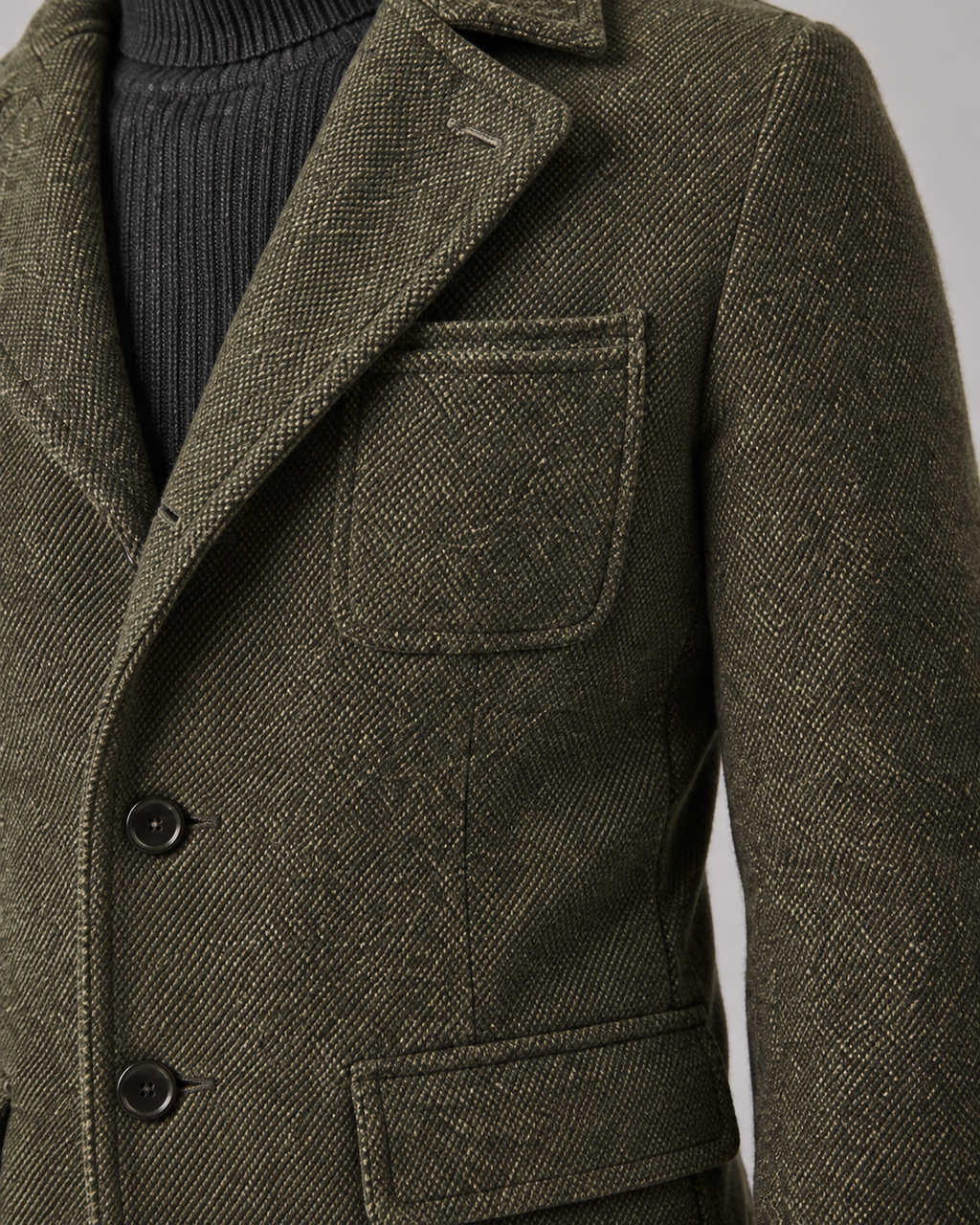 Kacob | Men's Textured Two Button Blazer