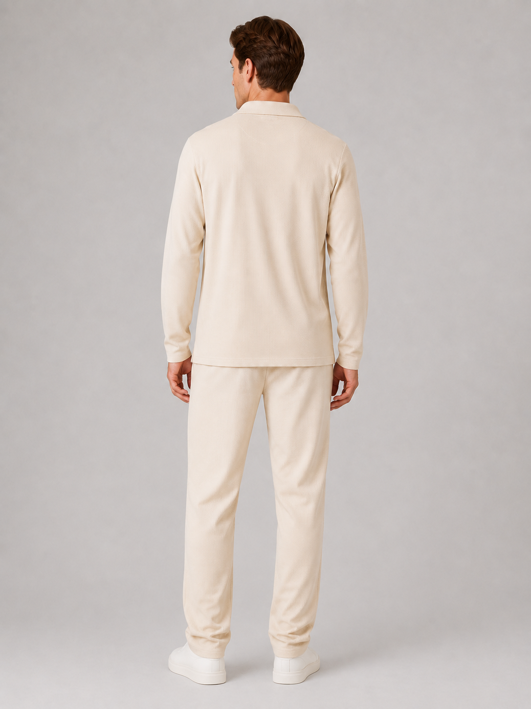 Kacob | Men's Two-Piece Quarter-Zip Polo & Trousers Set