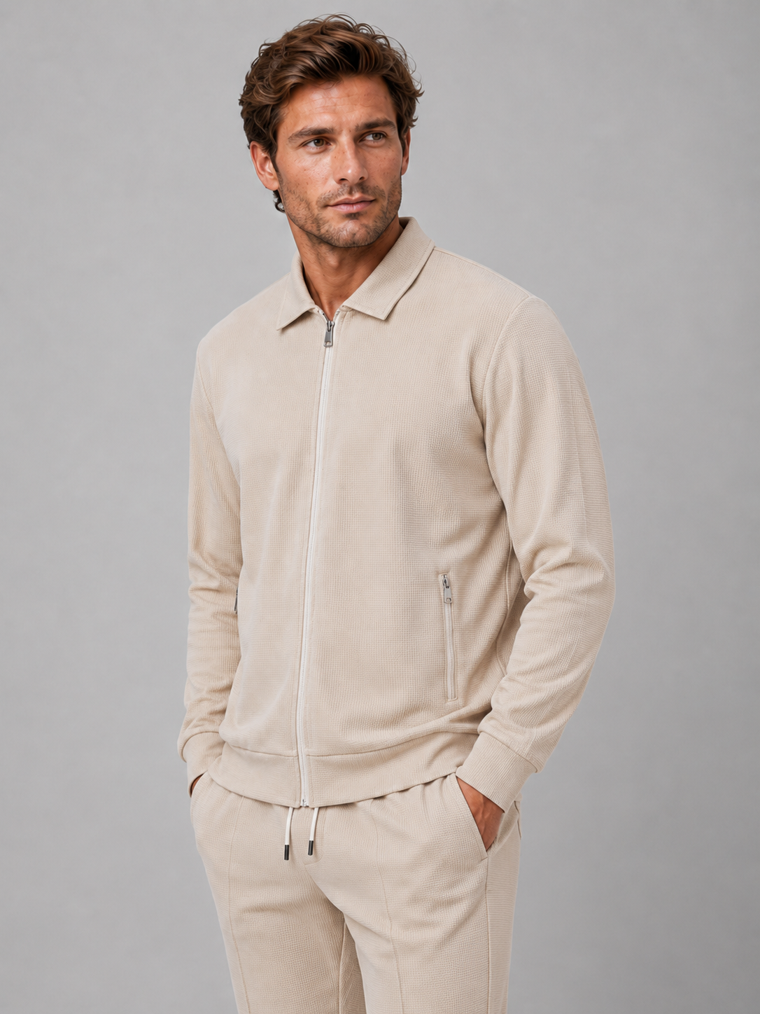 Kacob | Men's Two-Piece Zip Jacket & Trousers Set