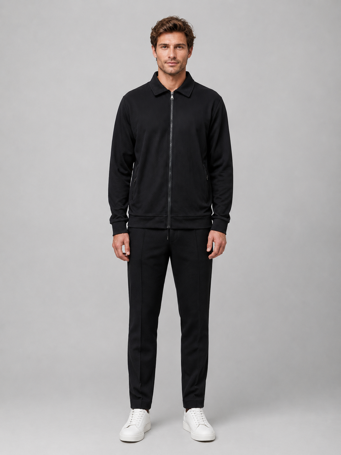 Kacob | Men's Two-Piece Zip Jacket & Trousers Set
