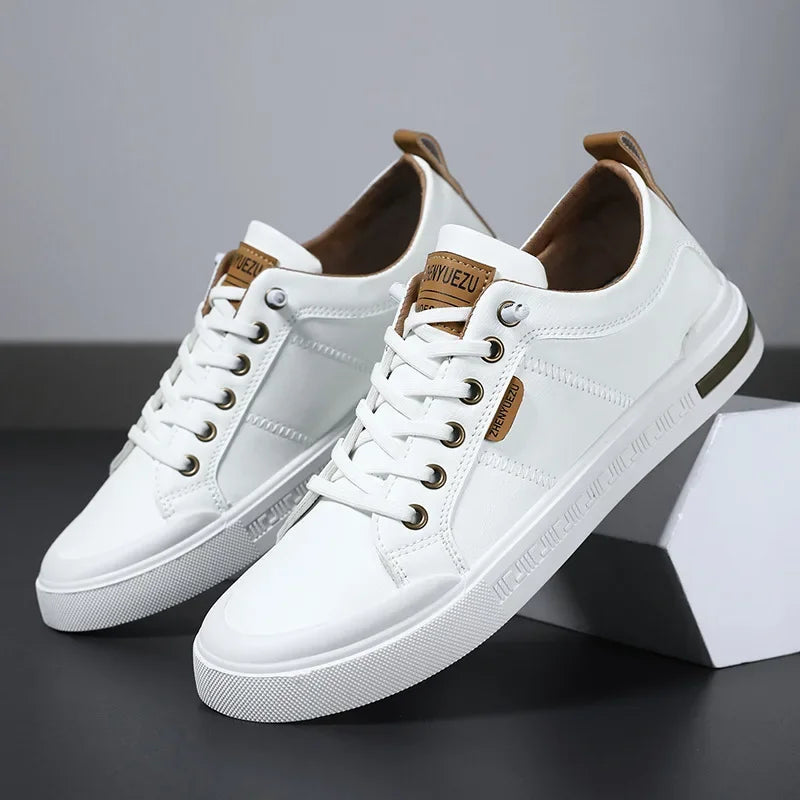 Men's Two-Tone Lace-Up Cupsole Trainers